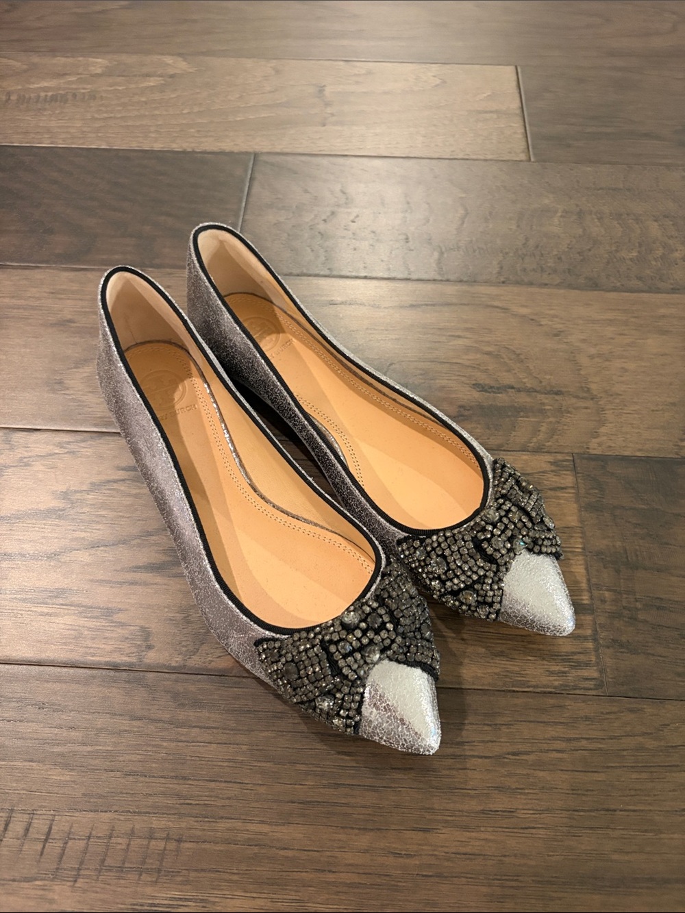 New Without Box Tory Burch Vanessa Flats Sz 7.5